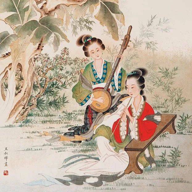 工笔重彩大师王叔晖人物画欣赏!大爱!_传统_连环画_郁芬
