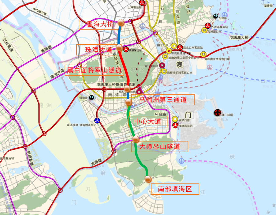 珠海到横琴轻轨路线图图片