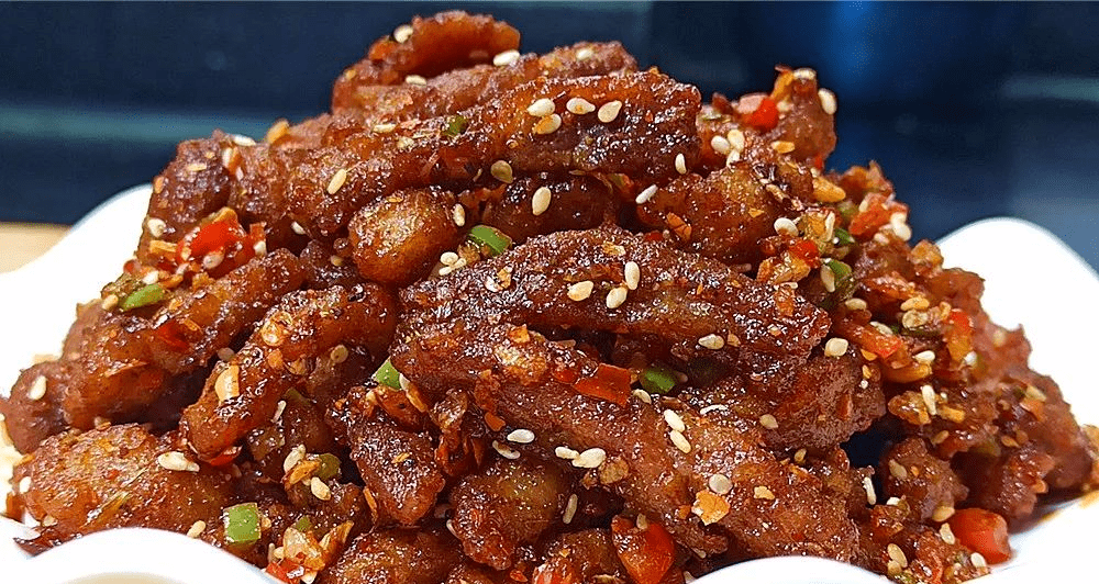 分享一个蒜香孜然肉的家常做法香辣入味下酒又下饭特别好吃