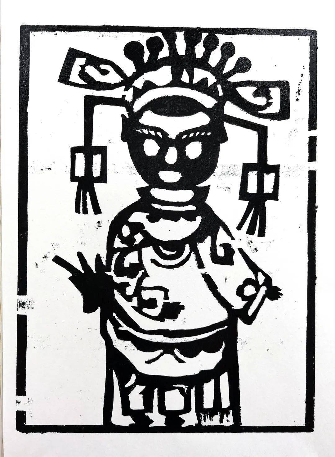 渭南初级中学第七届校园文化艺术节 传承的力量 美术版画作品展 创作 王彦鸽 新兴