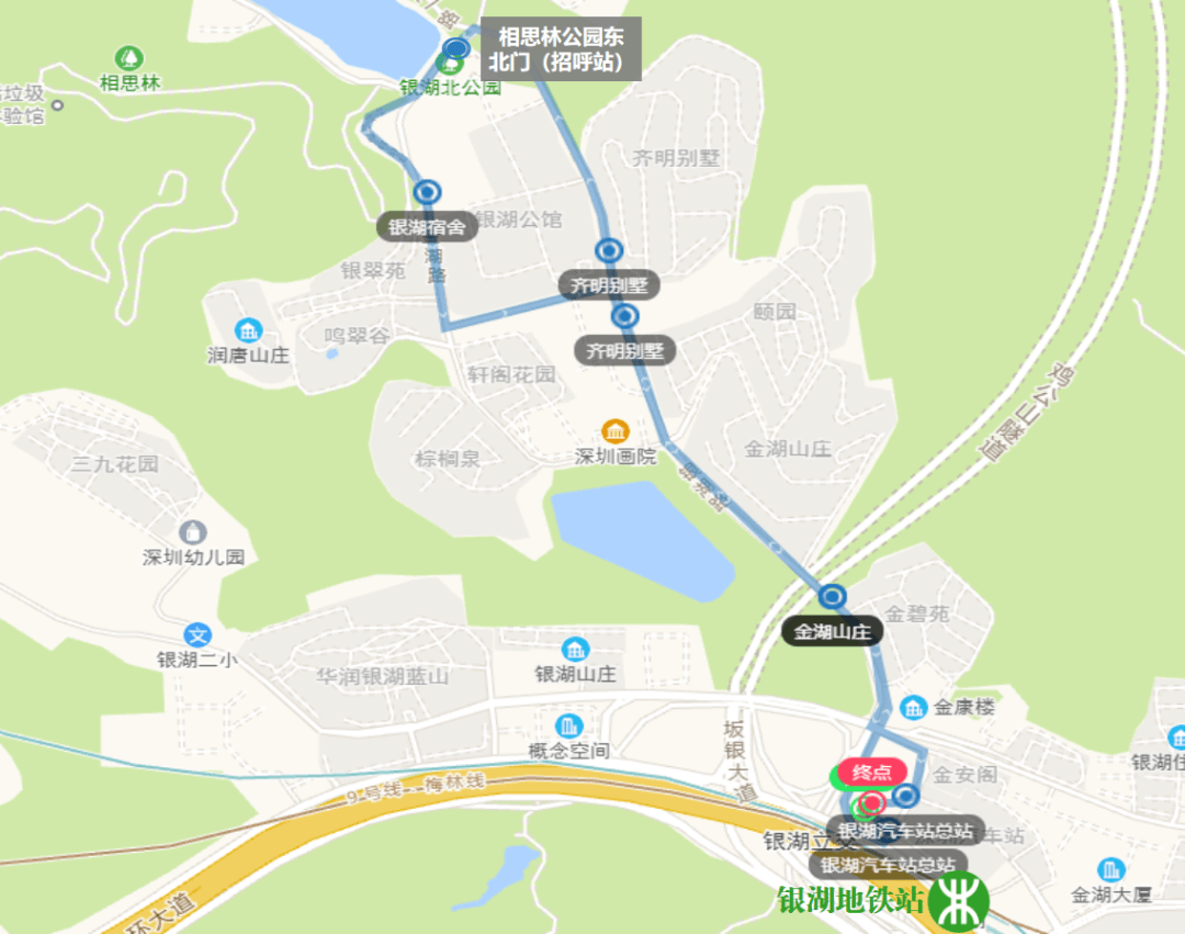 ①,振興中,華強路口,華富路口,振華西路,中心公園,園心苑②,華新村①