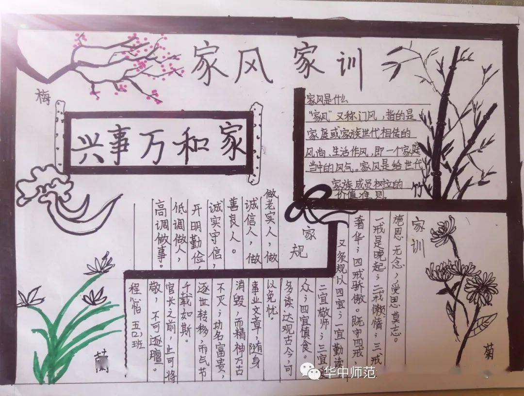 華師附屬航天龍城小學清廉家風優秀作品選登五