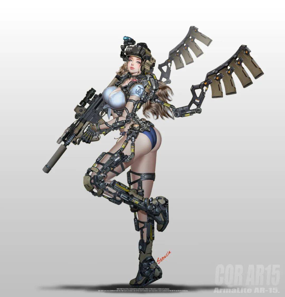 半妖半媚半写实这波直男猛女的终极浪漫人体机甲强者