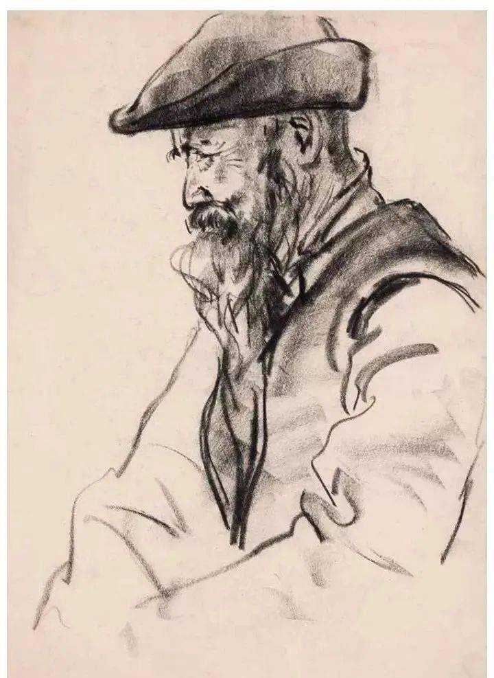 中国美院教授李震坚人物与风景速写