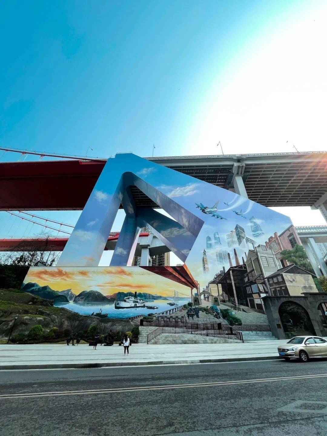 桥墩当"画布",上万平米3d壁画……九龙坡再添新风景_重庆_建川博物馆