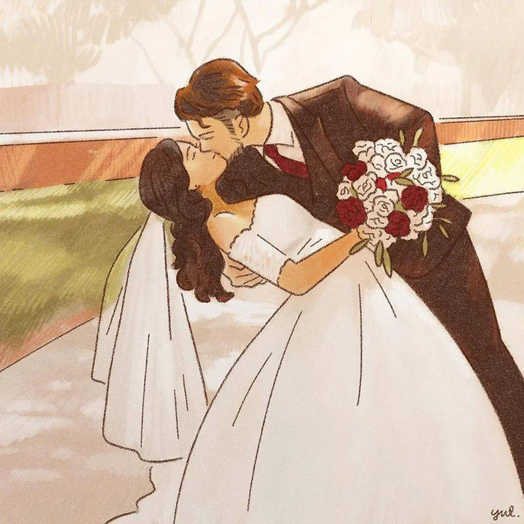 韩国小姐姐情侣私密日常插画叫人羞涩不已