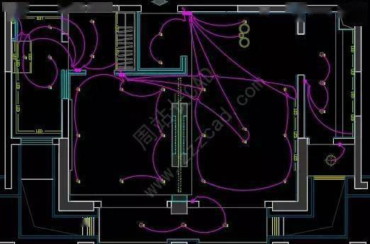 Cad灯具开关连线图这样画 分分钟搞定 自学 全屋 快捷键