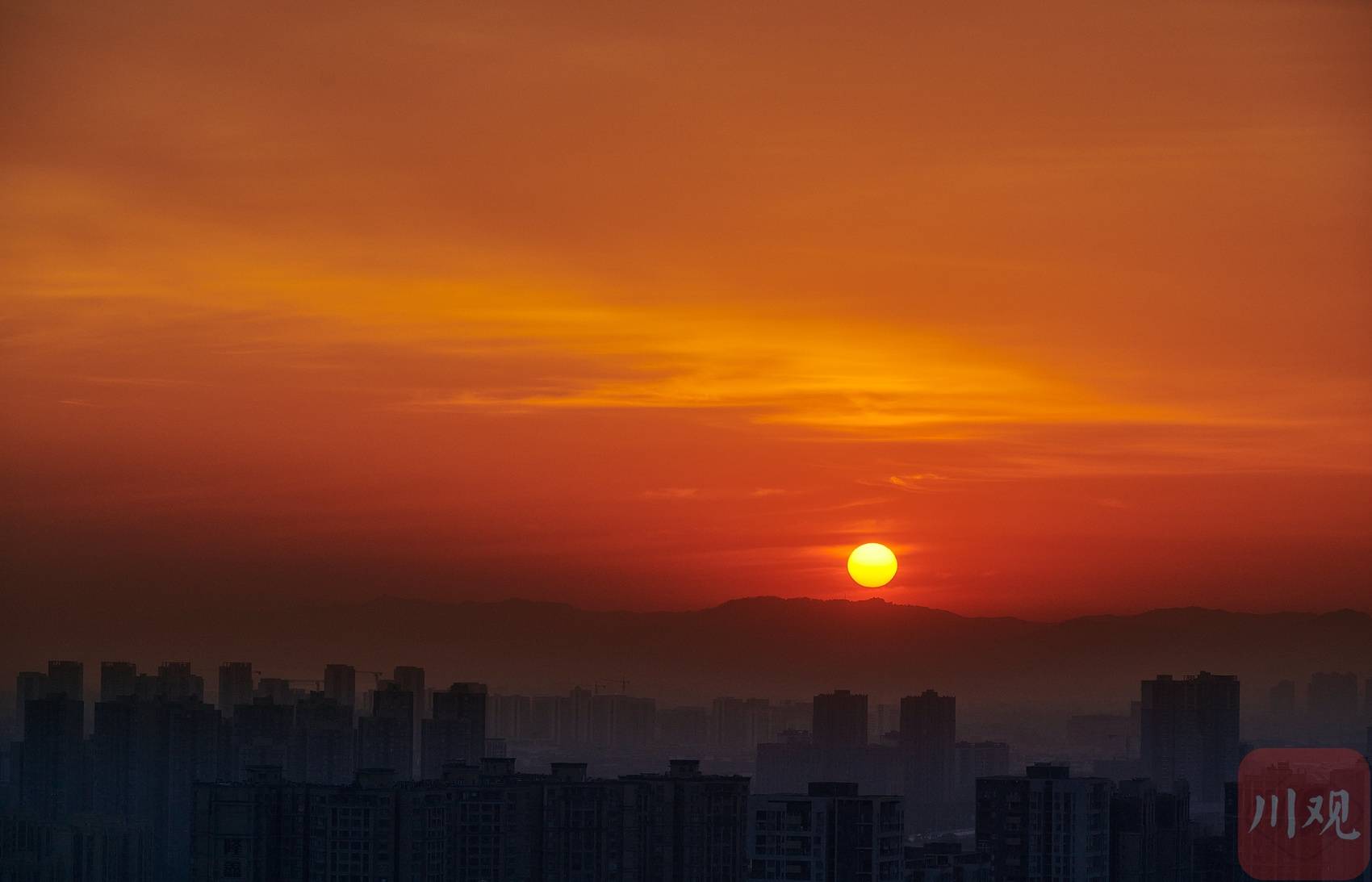 日晕伴日出,成都的清晨如此惊艳