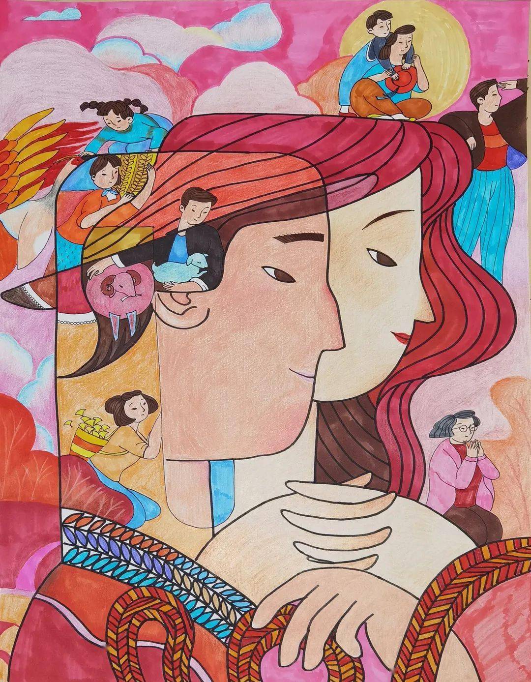 百年筑梦强国有我主题青少年绘画作品展示五