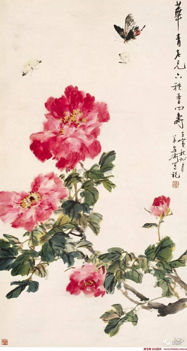 小写意牡丹画100幅美醉了