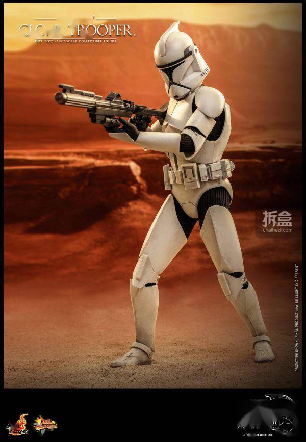 hottoys星球大战克隆人飞行员白兵战斗机器人16可动人偶