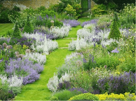 单面观赏花境双面观赏花境对应式花境