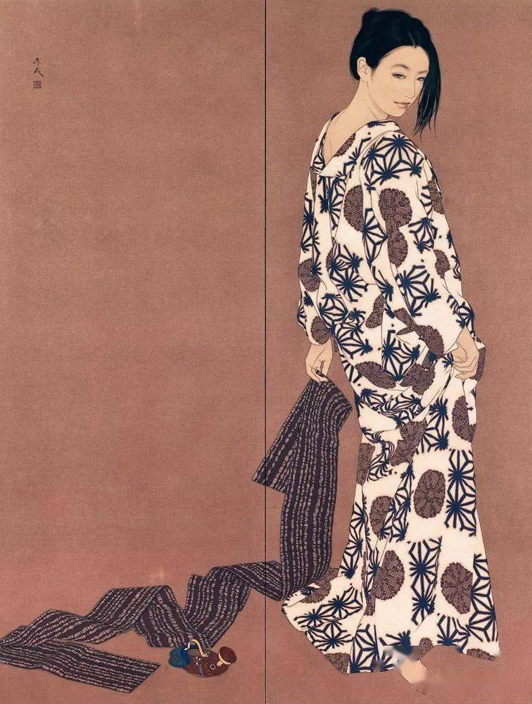 融合了日本浮世绘技法与色调,他的画作日本工笔画家池永康晟艺术家