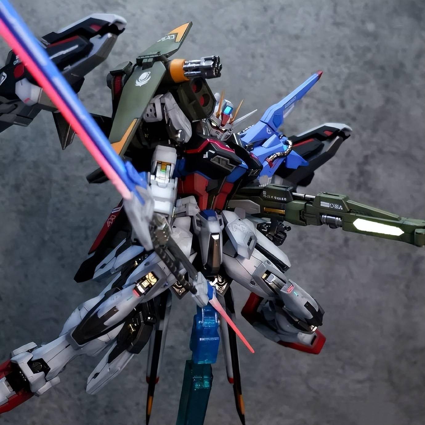 阴影涂装完美强袭高达模型planb