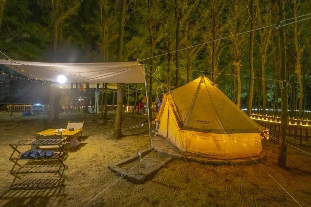 海陵岛花海至趣露营399享帐篷房ktv私家庭院