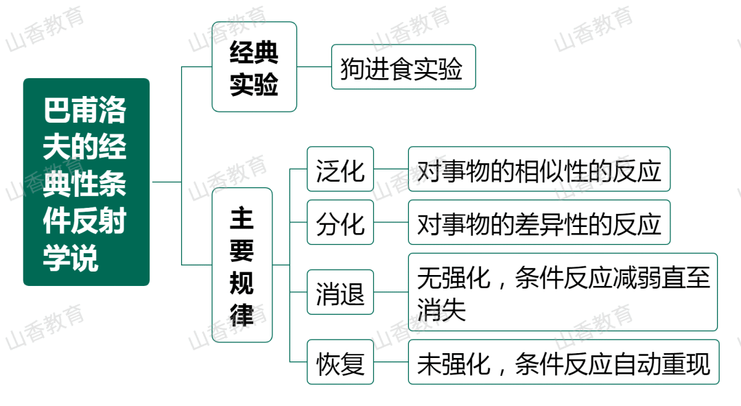 思维导图|行为主义学习理论①_巴甫洛夫_桑代克_备考