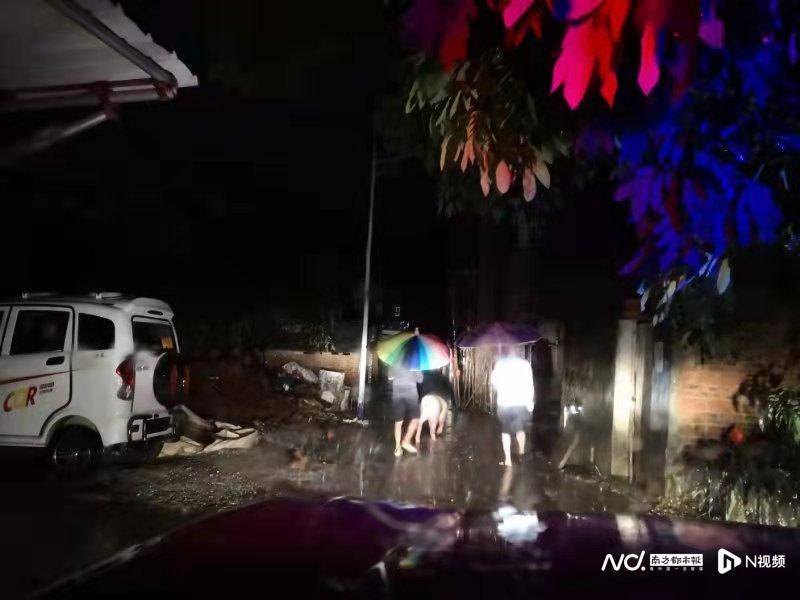 阳江暴雨积水漫进猪圈，村民凌晨报警称猪跑了！民警冒雨赶猪