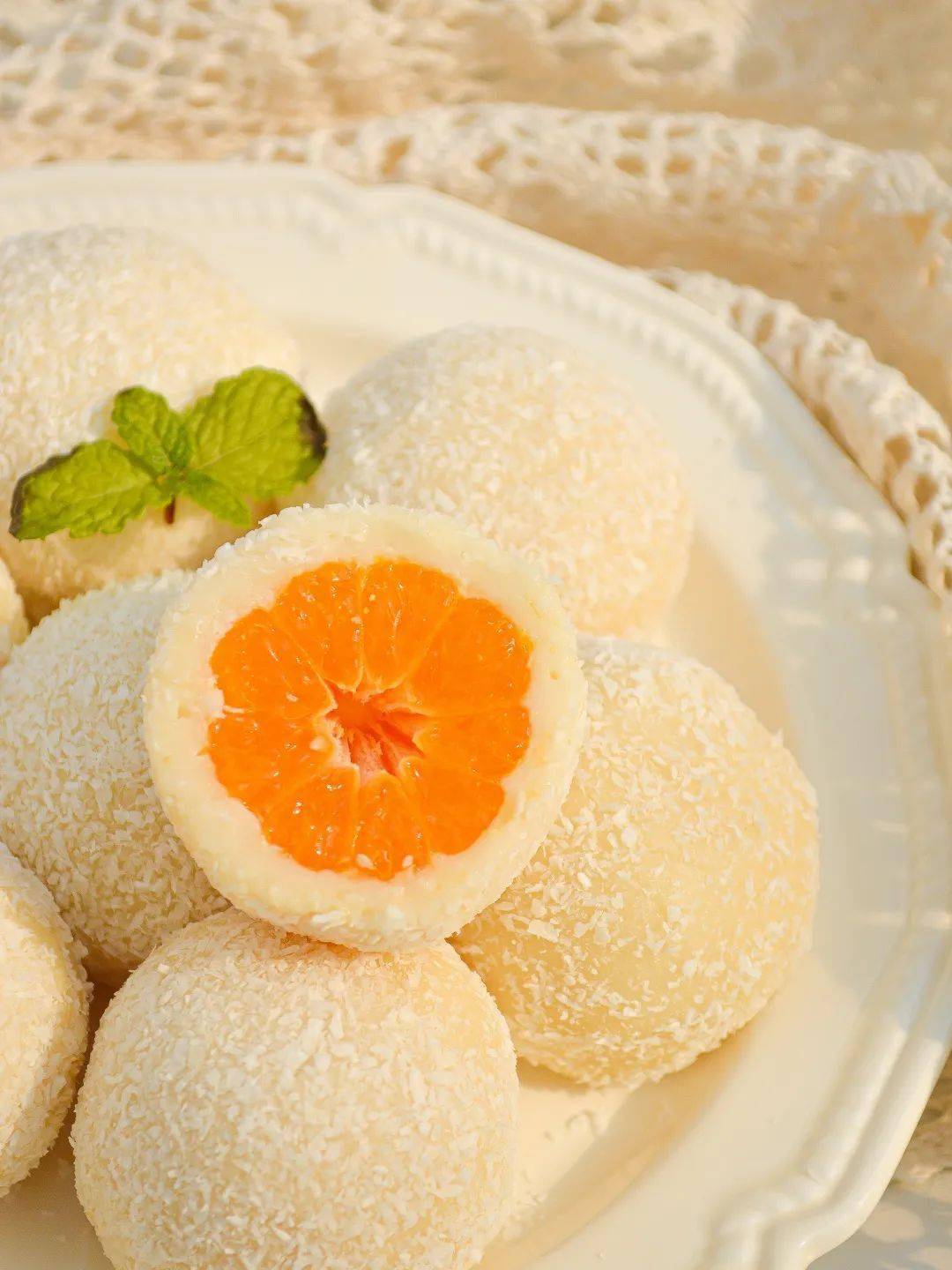 小清新的橘子糯米糍_椰蓉_资讯_砂糖