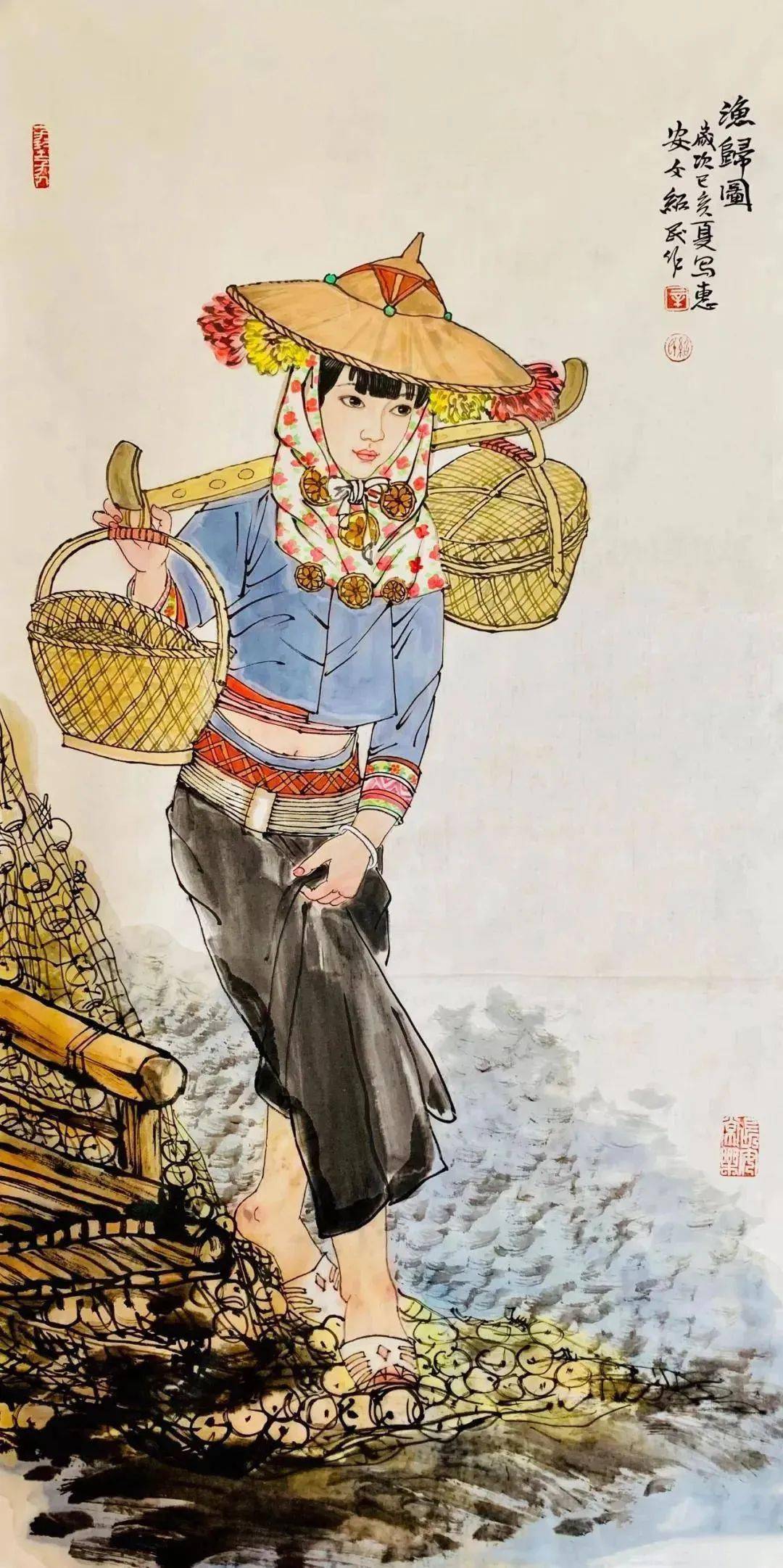 【艺术世界】绚烂归于天然——辛绍民人物画_生活_创作_自然