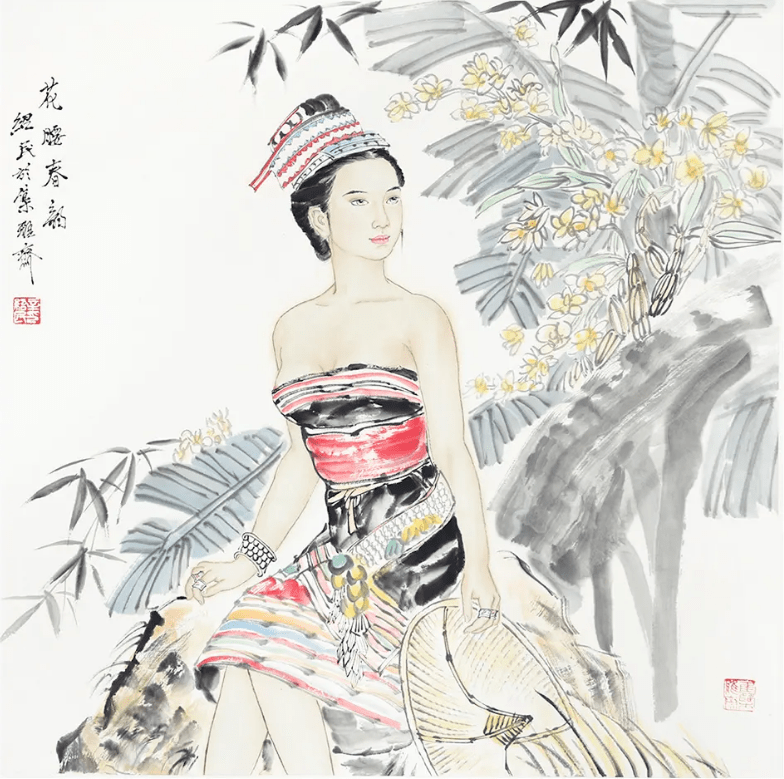 艺术世界绚烂归于天然辛绍民人物画