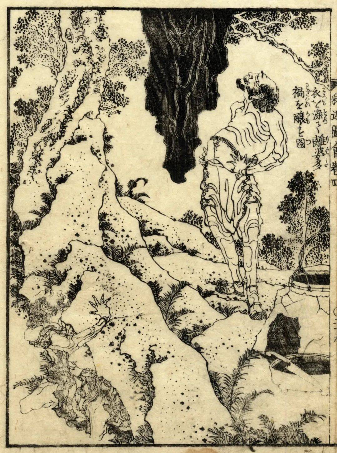 人间的万物春秋——葛饰北斋珍贵线稿_浮世绘_笔下_绘画