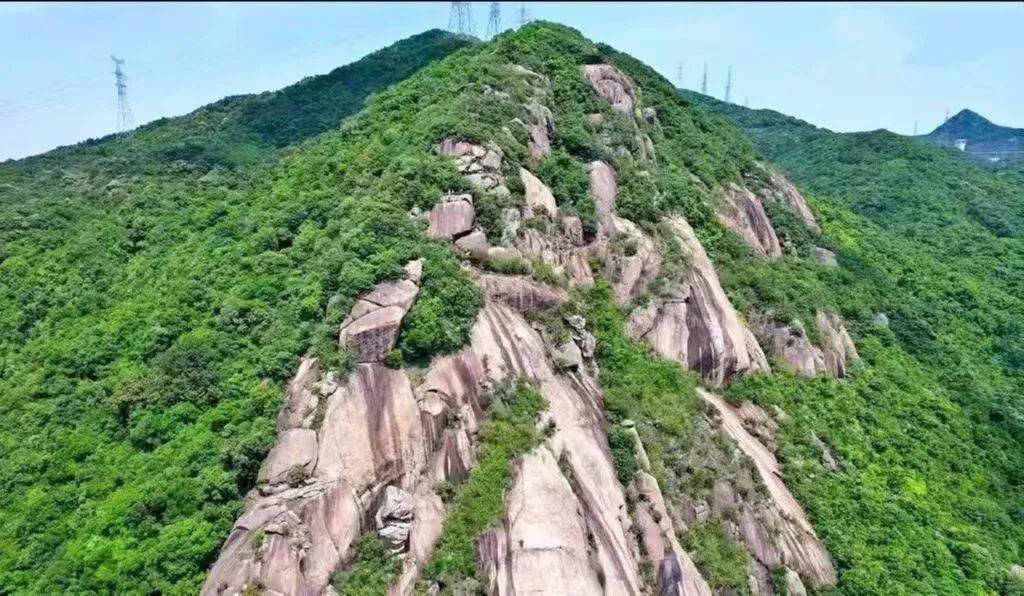 區登上打鼓嶺山頂的涼亭西南是園山風景區以及東部華僑城的茶溪谷打鼓