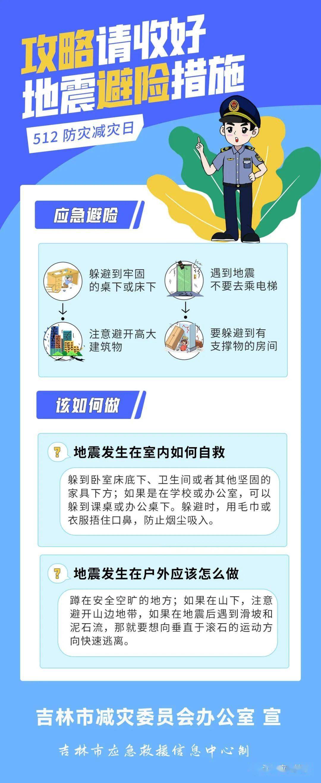 防灾减灾丨地震避险措施