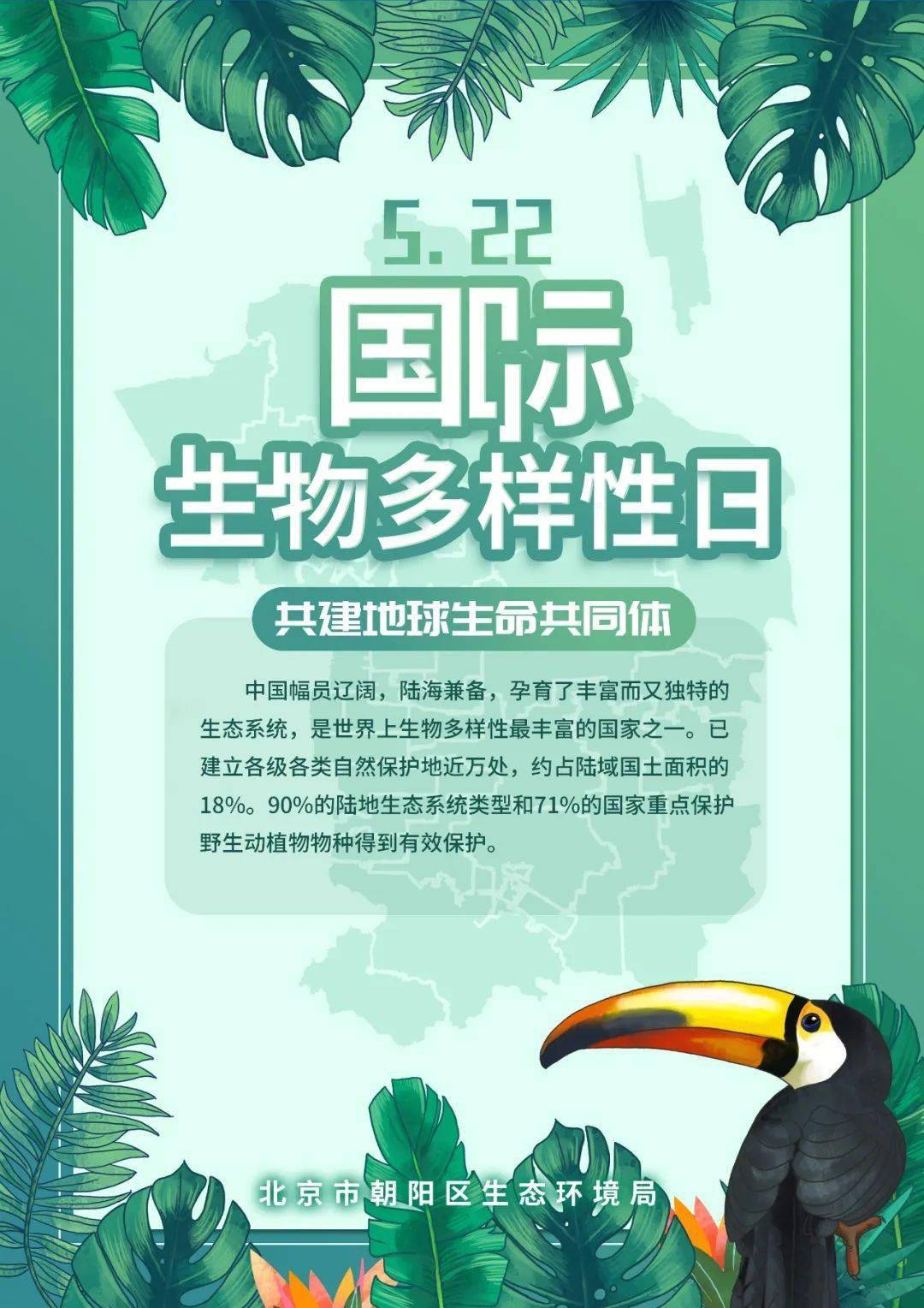 朝阳区国际生物多样性日海报来啦!转发海报,精美礼品等你拿!