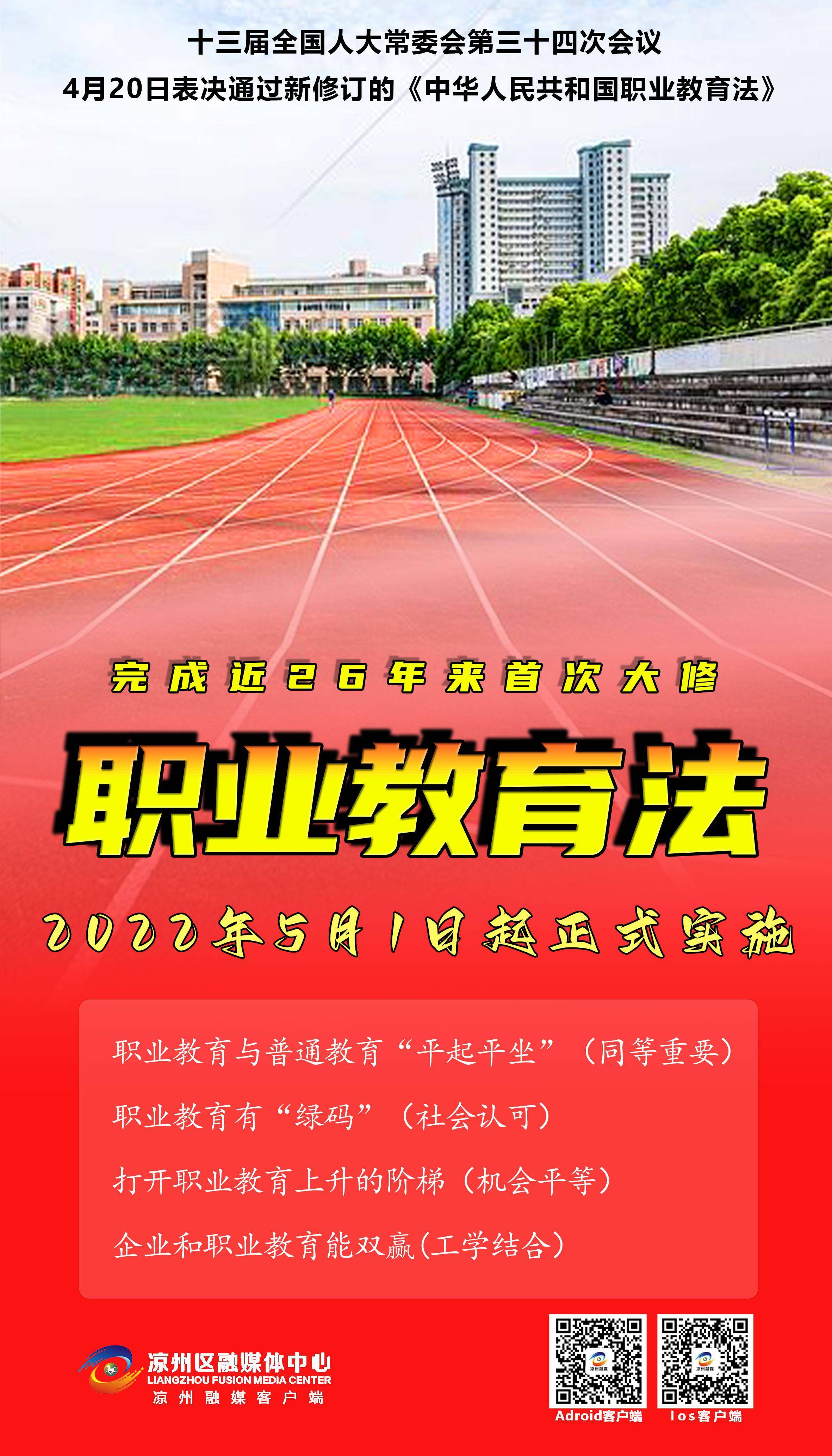 新修订的《中华人民共和国职业教育法》5月1日正式实施_朱瑜