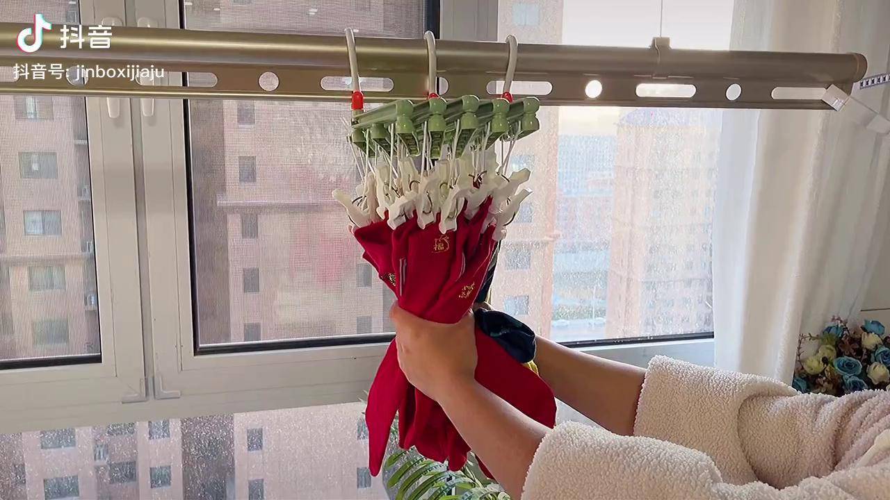 穿袜子的一定要有这个架子晾袜子简直绝配可折叠式袜子晾晒架实用好物