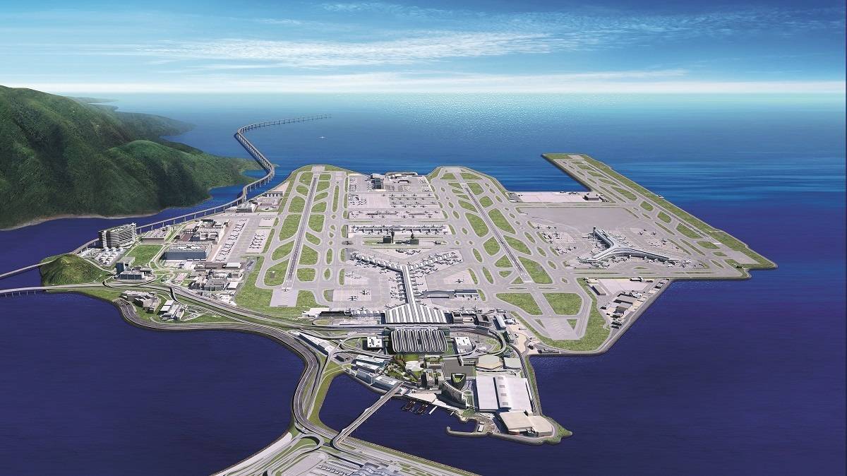 香港国际机场扩建图片