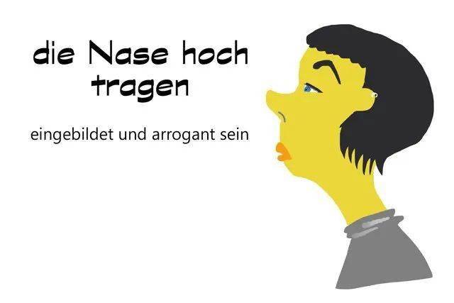 德语短语：die Nase hoch tragen_und_der_glaubt
