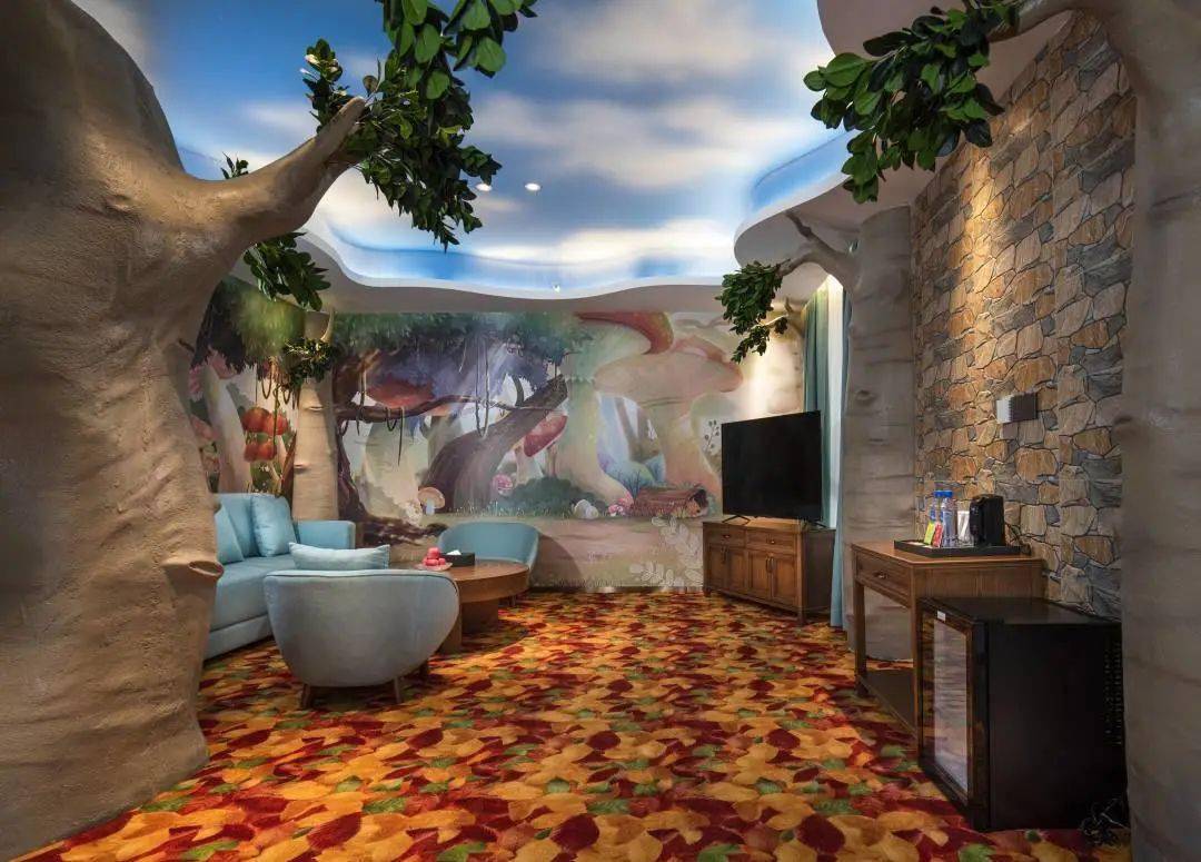 酒店内的"秦岭四宝"主题房给游客们提供了一种与动物和谐并处的深度