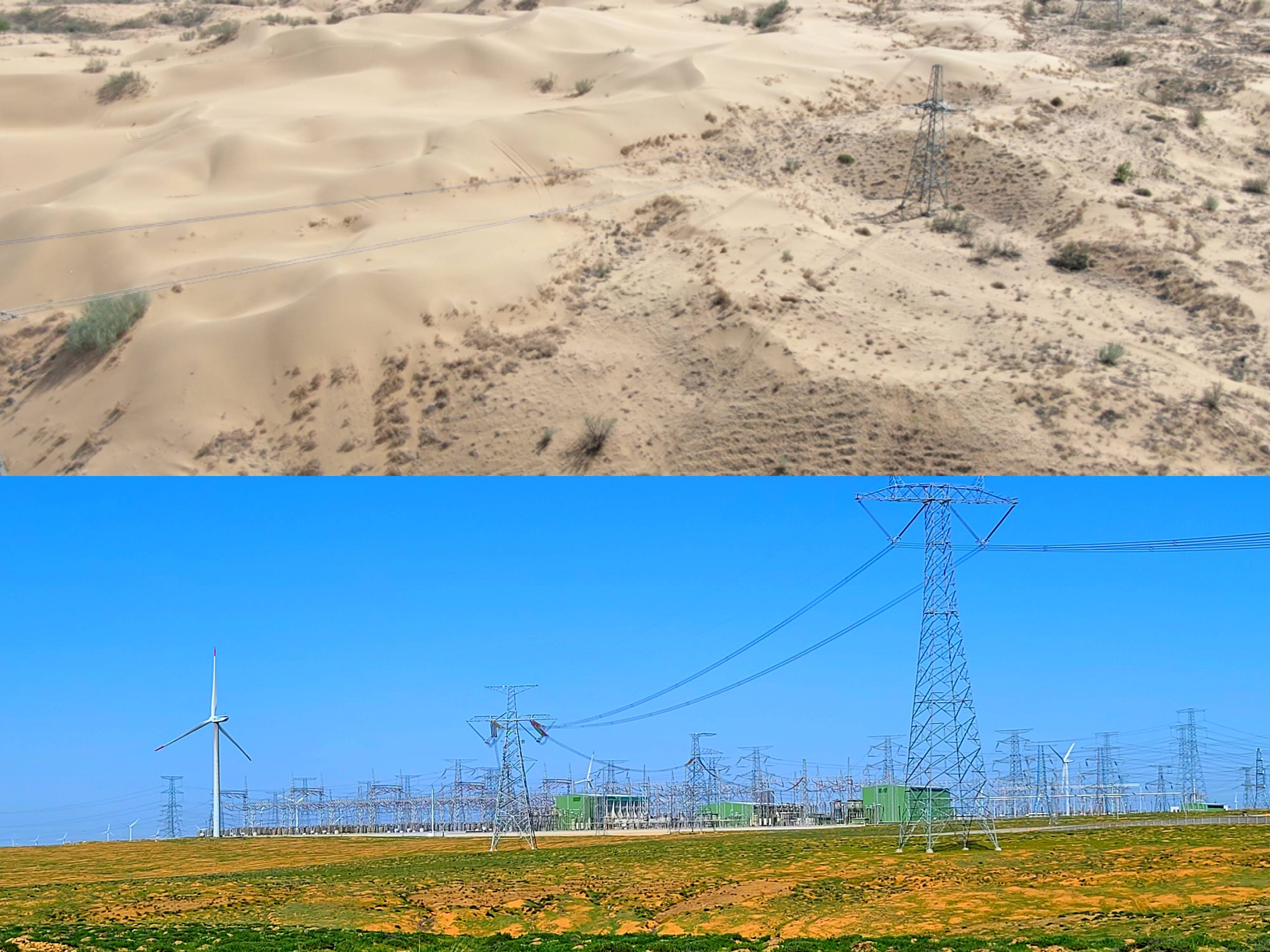 "三联合"防风固沙书写沙漠铁塔"绿色传奇"_输电_线路_宁夏