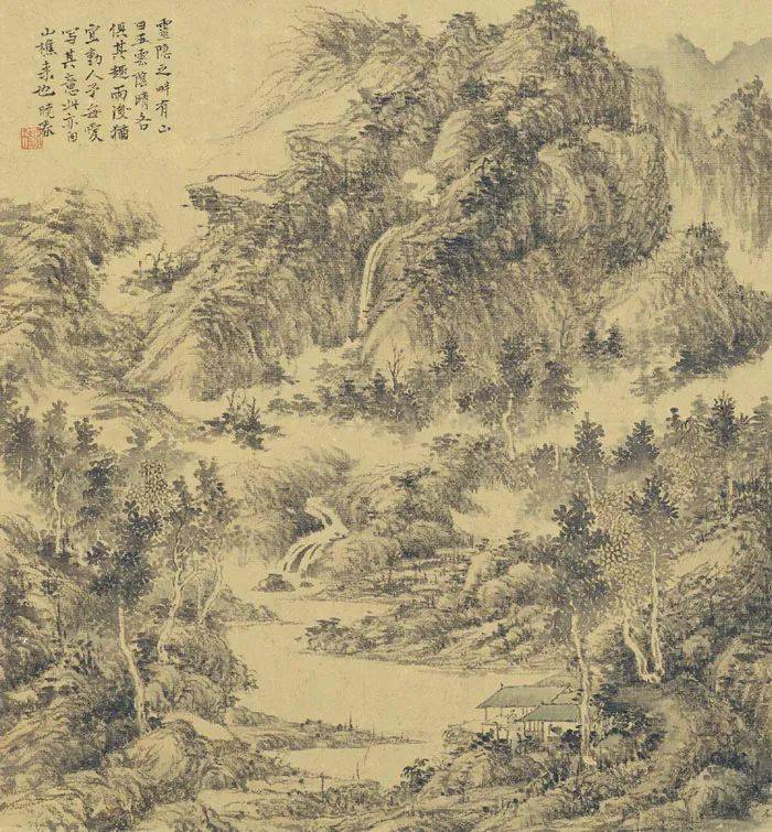 宋人丘壑元人笔墨王小椿山水画