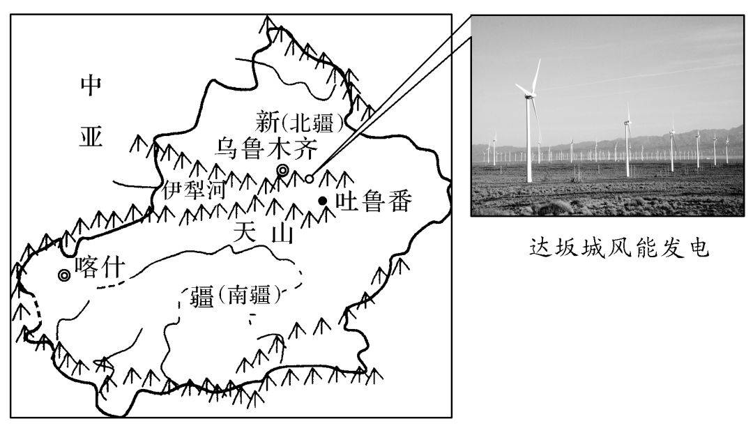 达坂城地形图图片