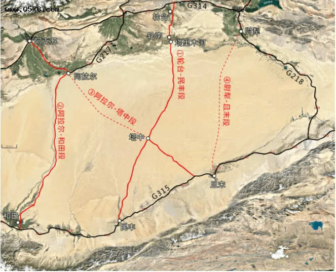 尉且沙漠公路线路图图片