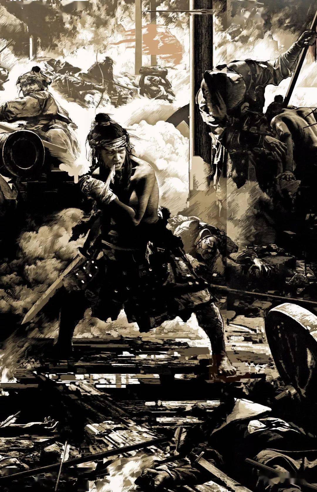 版画作品《史可法殉城》赏析