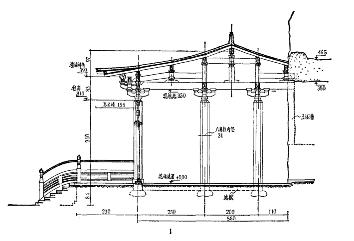 敦煌莫高窟53窟 窟前宋代建筑复原_屋顶_遗址_高度