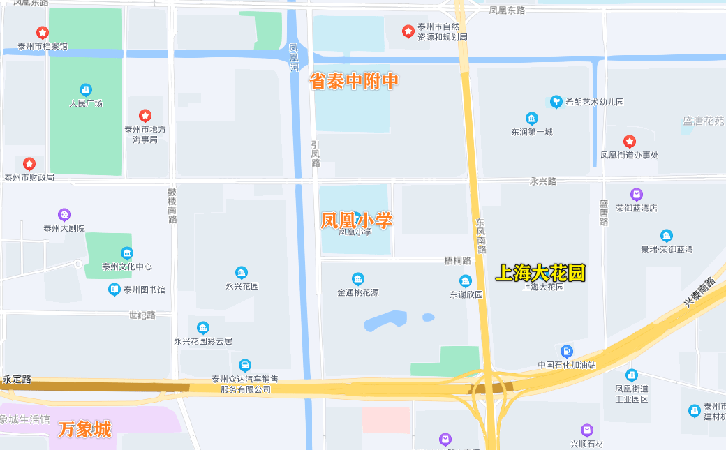 泰州市学区房分布图图片