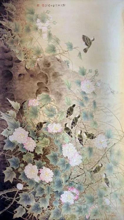 欣赏| 张贤明工笔花鸟画74图,高古典雅,又具现代审美追求!