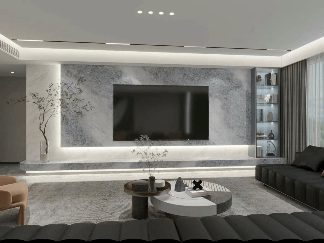 三种常用石材地台设计及精美案例欣赏_电视柜_客厅_时尚