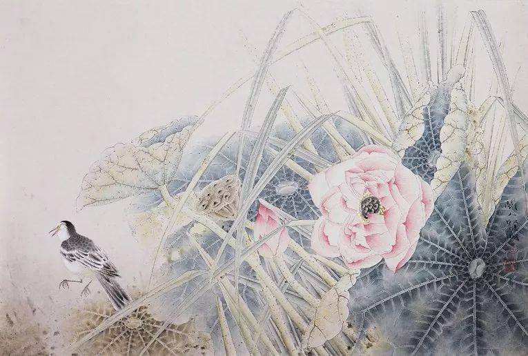 欣赏| 张贤明工笔花鸟画74图,高古典雅,又具现代审美追求!