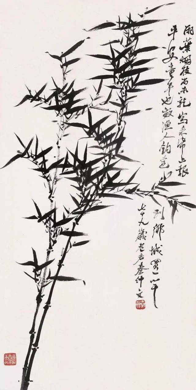 秦仲文画墨竹气韵非凡