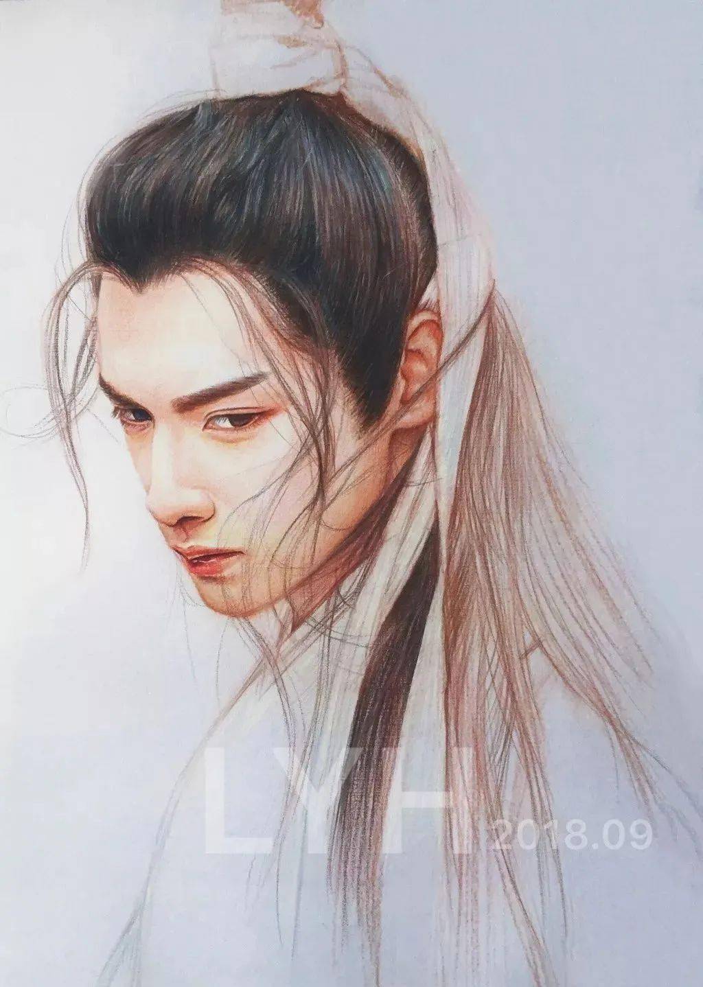 她用水溶彩铅画明星易烊千玺蔡徐坤热巴个个跃然纸上