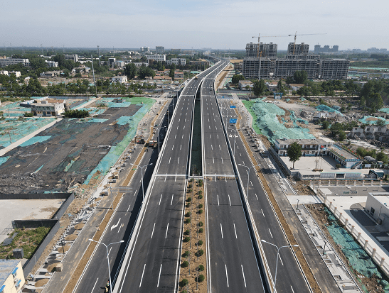 濟寧共青團路北延高鐵連接線橋樑段通車