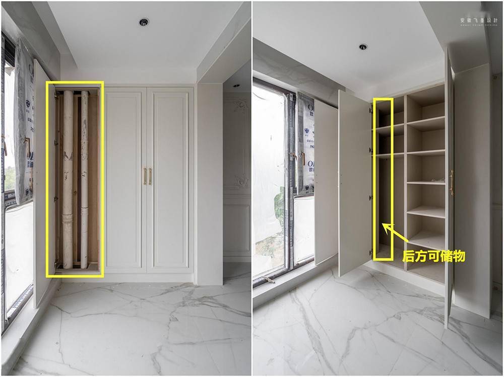 阳台排水管光秃秃的还是师傅机智装个柜子藏起来好看也好修