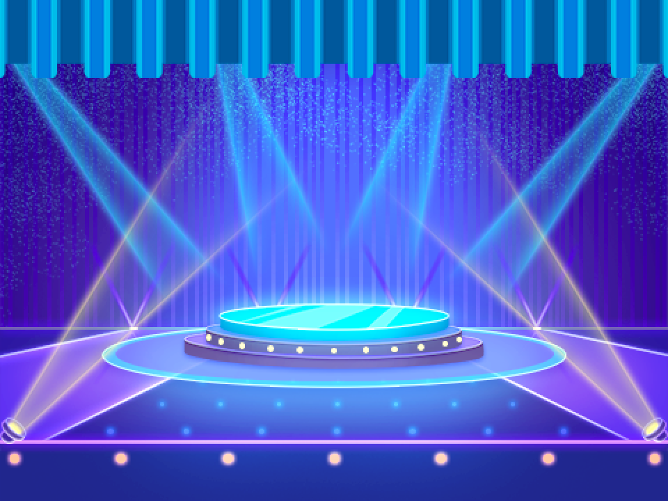 (6)当cassy dance开始舞蹈的后,背景要在"舞台2"和"舞台1"之间来回