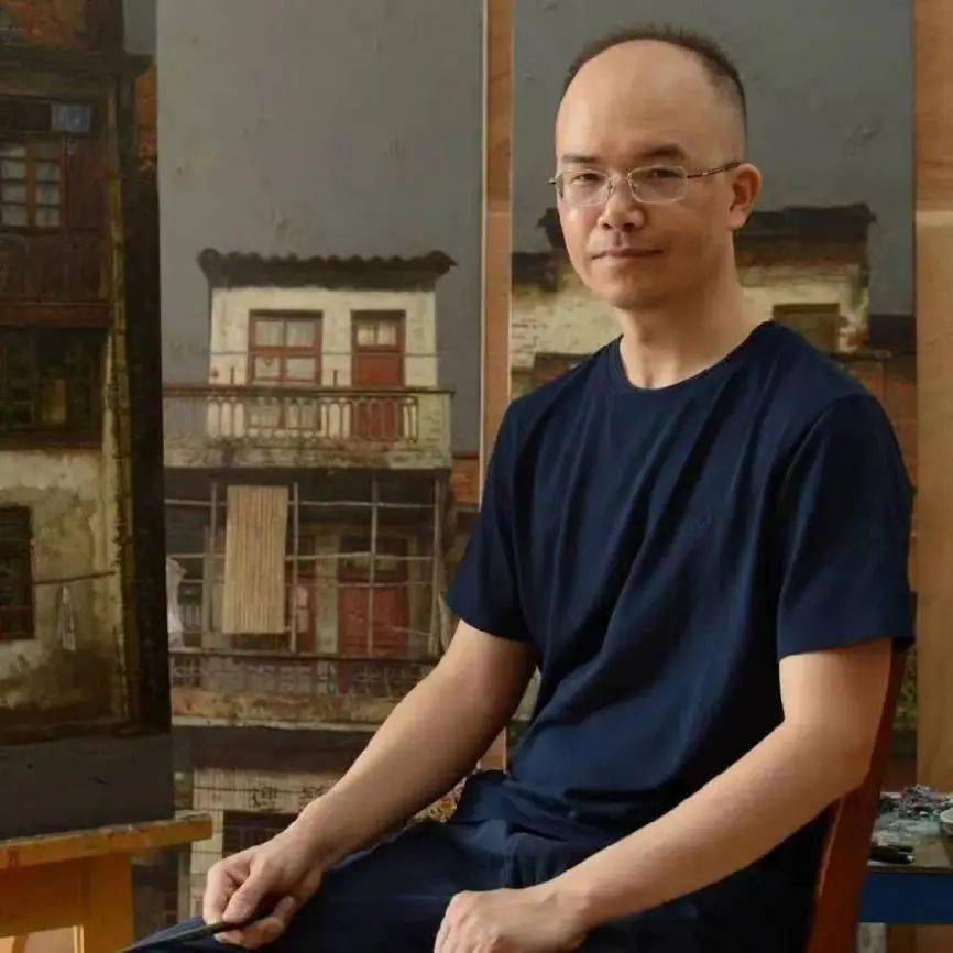 近日英德市美术协会会长罗剑锋油画作品《故园》获得广东省美术家协会