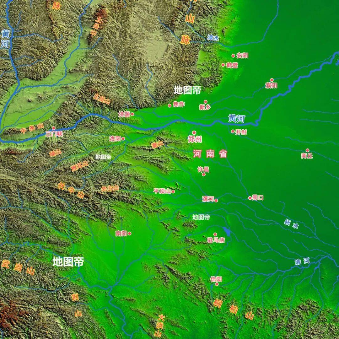 郑州地形图高清版大图图片
